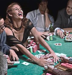 Dealer reveals their hand Live dealer revealing cards in Caribbean Stud Poker